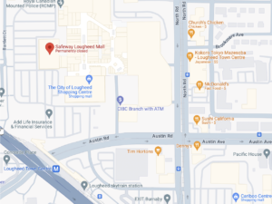 IPOP’s dedicated indoor pickleball facility will be at the old Safeway Lougheed Mall location in Burnaby, BC — Google Maps Directions